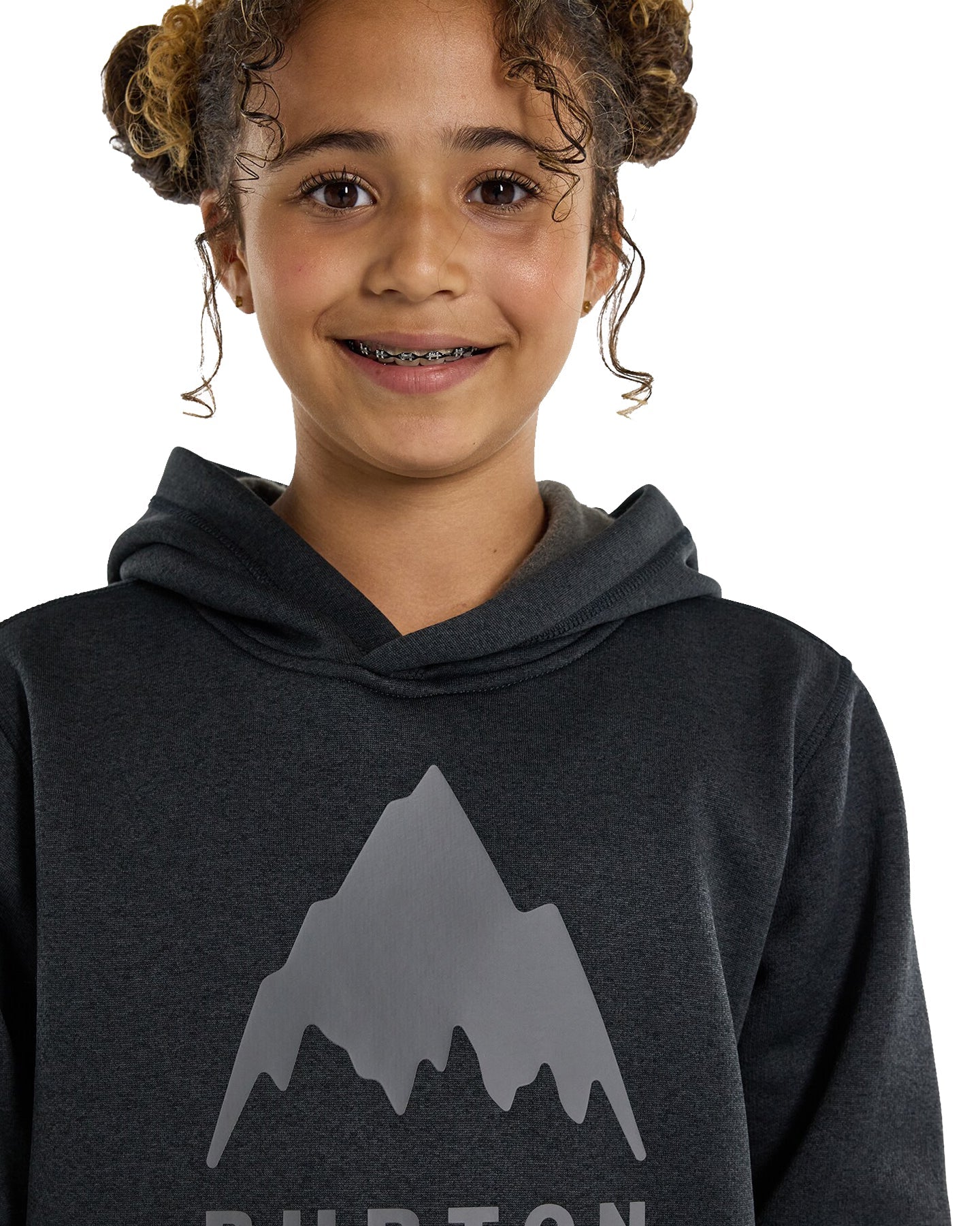 Burton Kids' Oak Pullover Hoodie - True Black Heather Hoodies & Sweatshirts - Trojan Wake Ski Snow