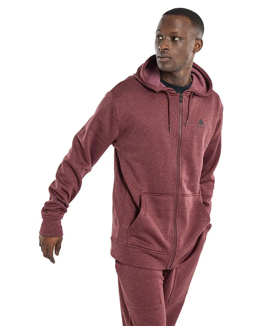 Burton Men's Burton Oak Full-Zip Hoodie - Almandine Heather Hoodies & Sweatshirts - Trojan Wake Ski Snow