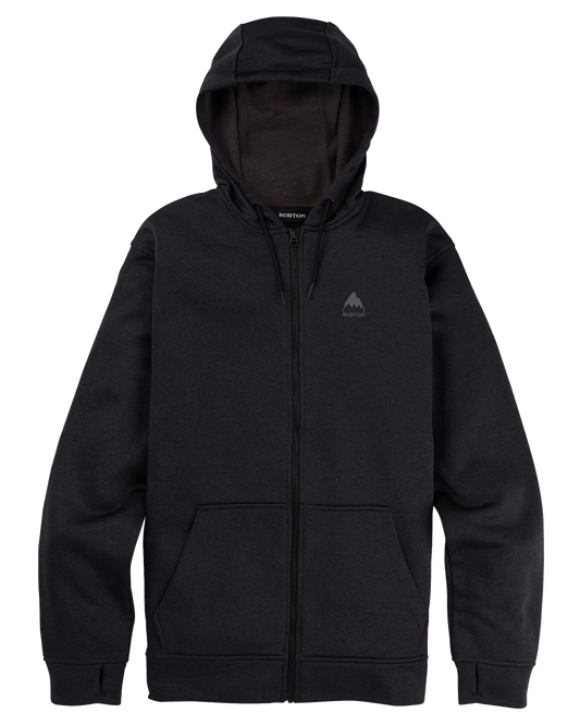 Burton Men's Burton Oak Full-Zip Hoodie - True Black Heather Hoodies & Sweatshirts - Trojan Wake Ski Snow