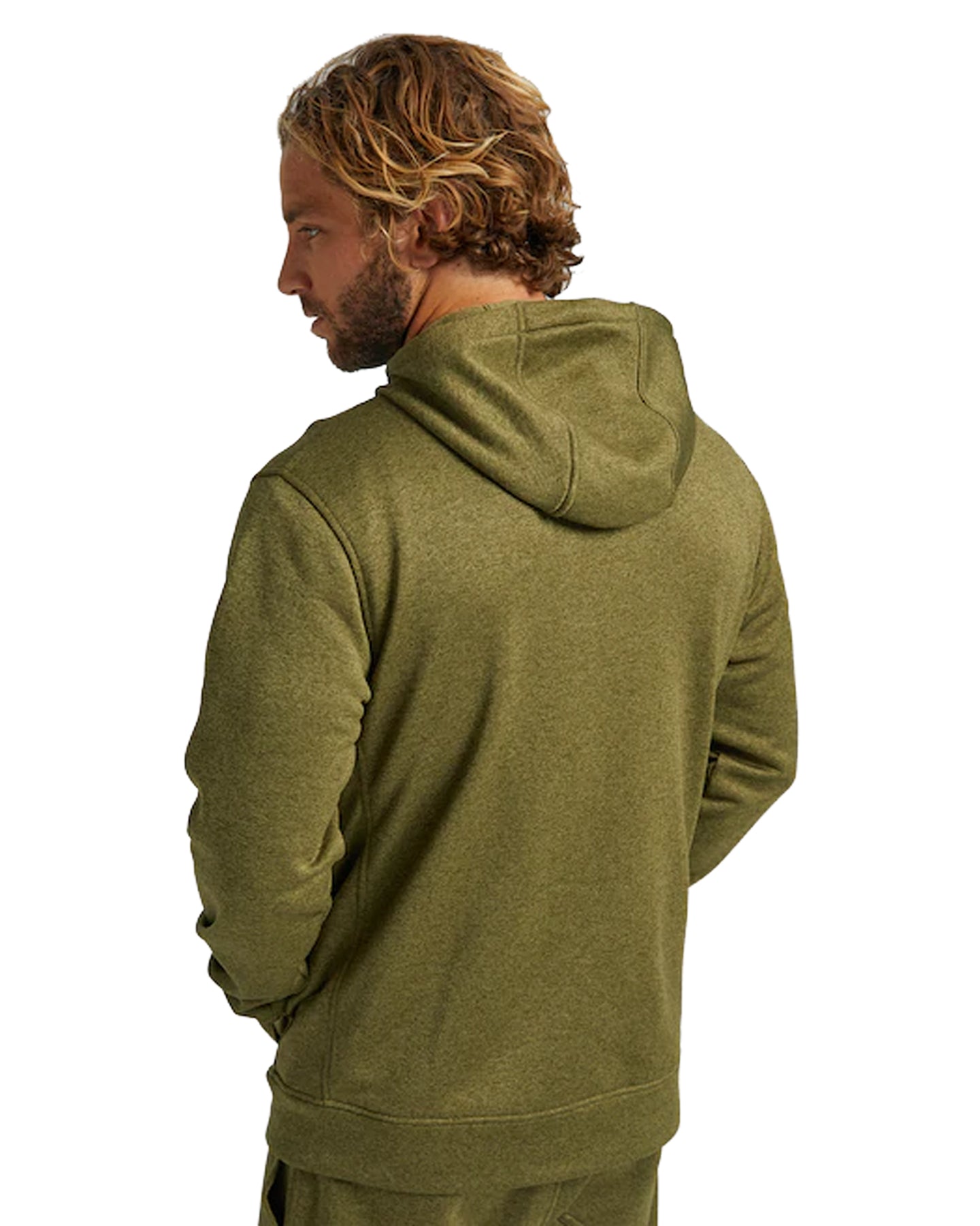 Burton Men's Burton Oak Full-Zip Hoodie - Martini Olive Heather Hoodies & Sweatshirts - Trojan Wake Ski Snow