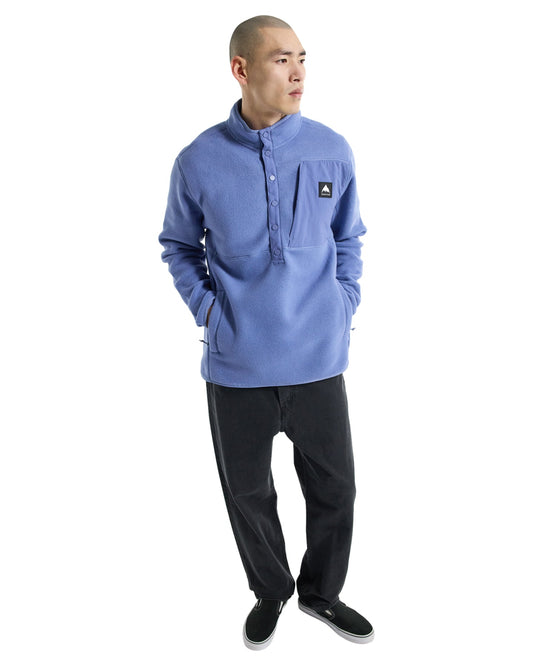 Burton Men's Cinder Fleece Pullover - Slate Blue Hoodies & Sweatshirts - Trojan Wake Ski Snow