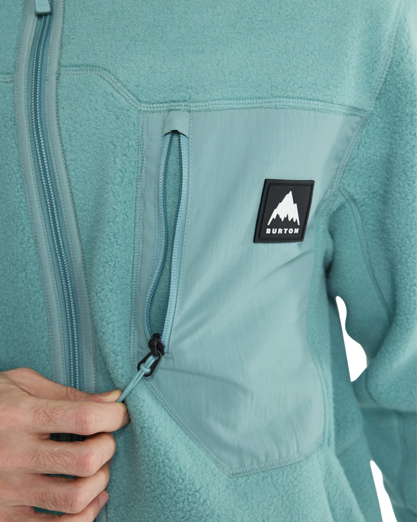 Burton Men's Cinder Full-Zip Fleece - Rock Lichen Jackets - Trojan Wake Ski Snow