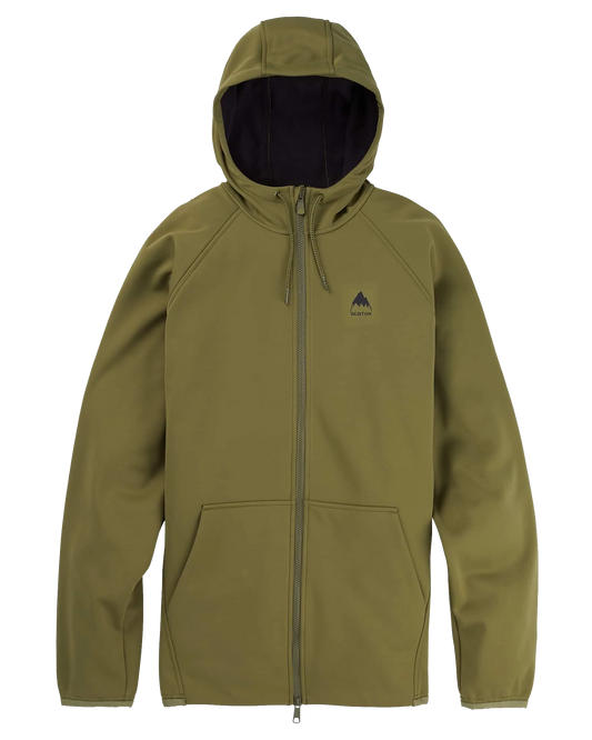 Burton Men's Crown Weatherproof Full-Zip Fleece - Martini Olive Hoodies & Sweatshirts - Trojan Wake Ski Snow