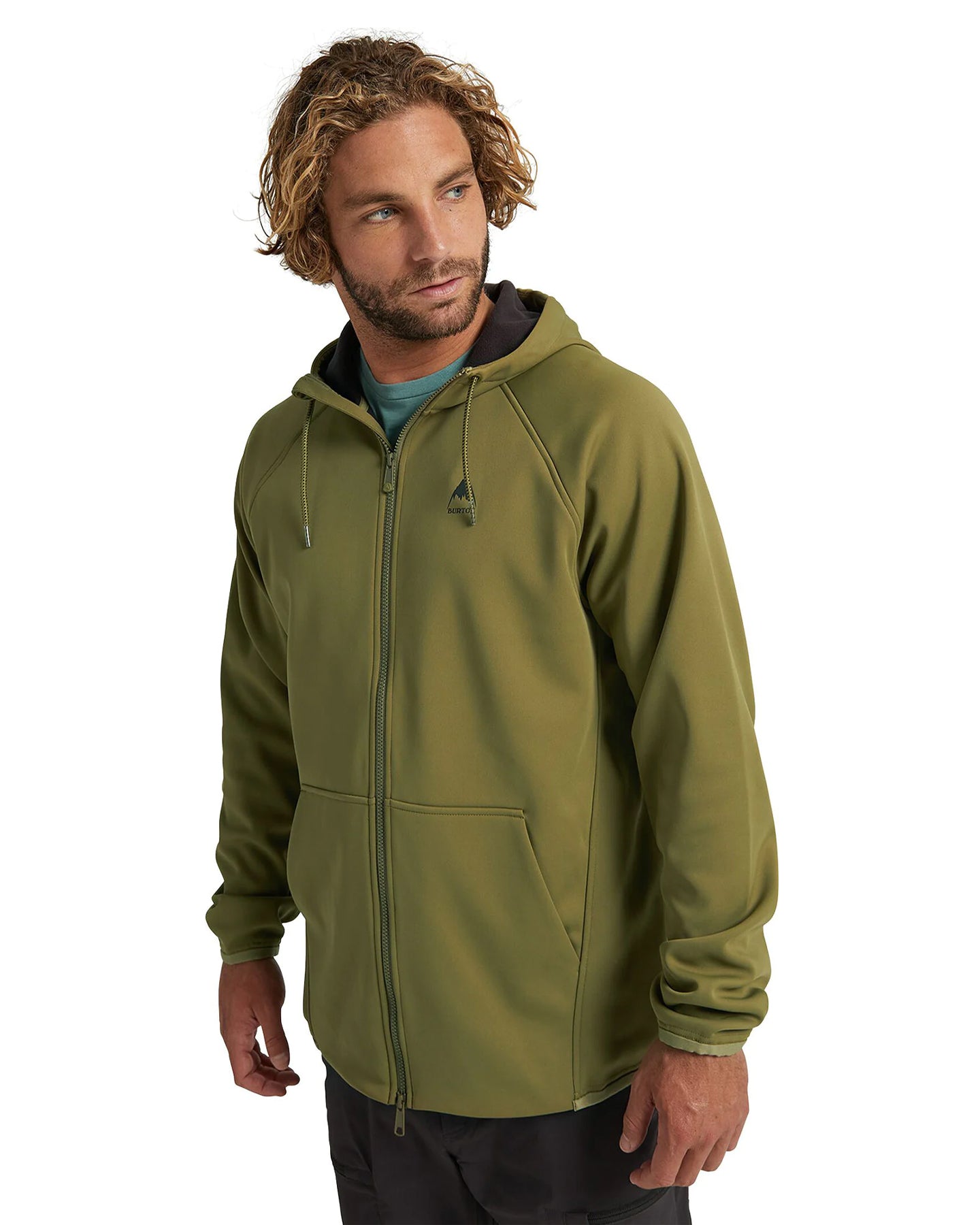 Burton Men's Crown Weatherproof Full-Zip Fleece - Martini Olive Hoodies & Sweatshirts - Trojan Wake Ski Snow