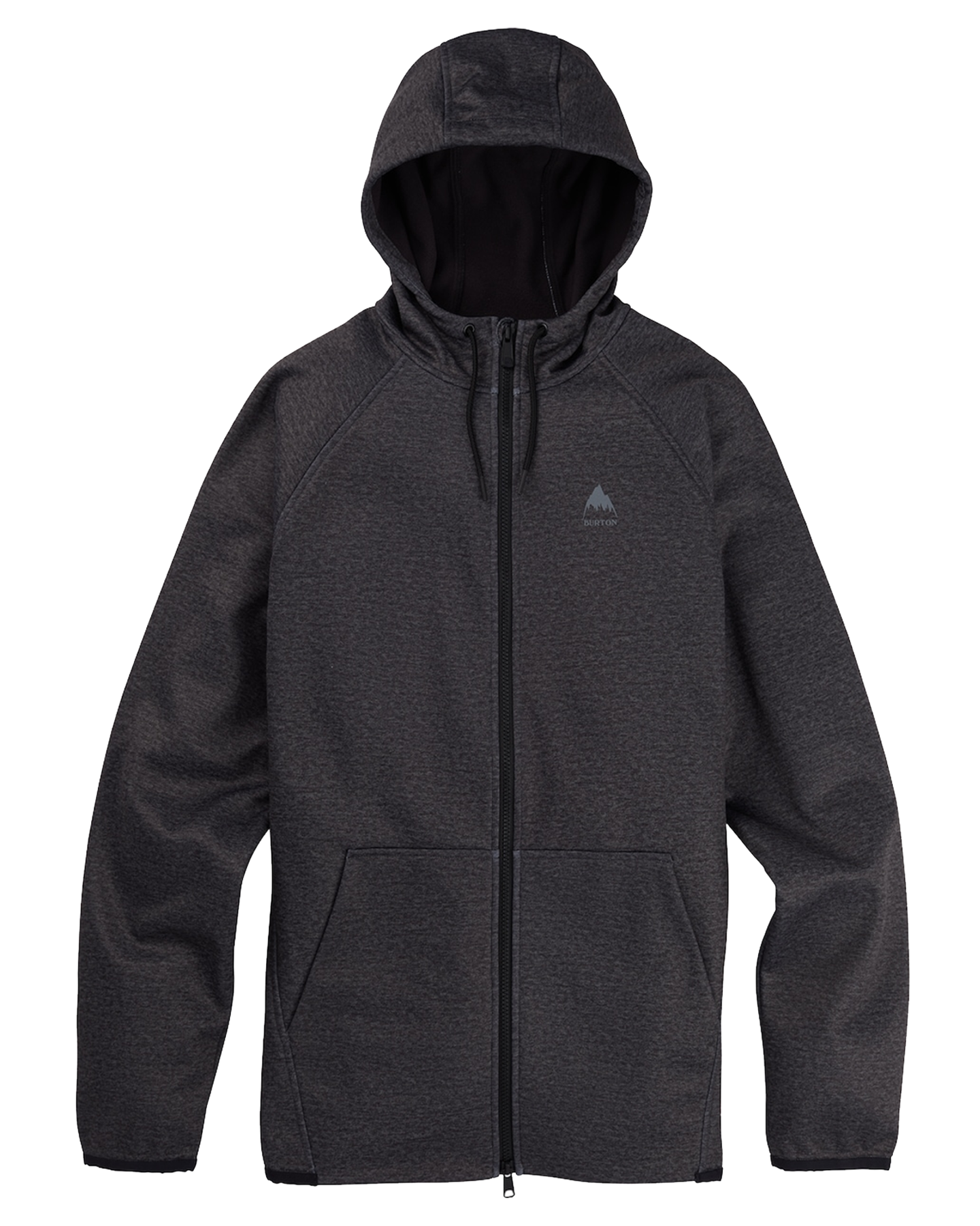 Burton Men's Crown Weatherproof Full-Zip Fleece - True Black Heather Jackets - Trojan Wake Ski Snow