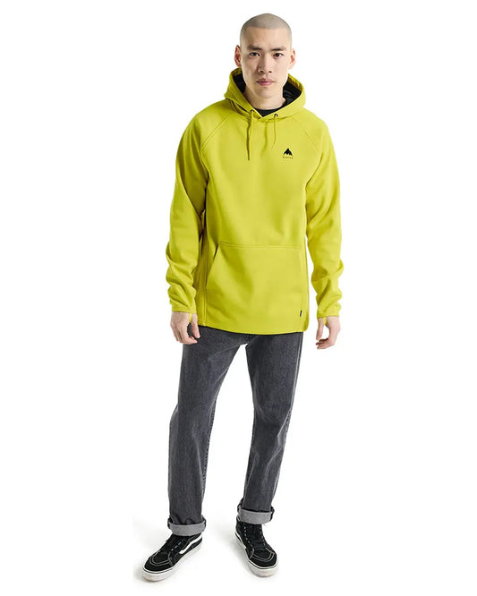 Burton Men's Crown Weatherproof Pullover Fleece - Sulfur Hoodies & Sweatshirts - Trojan Wake Ski Snow