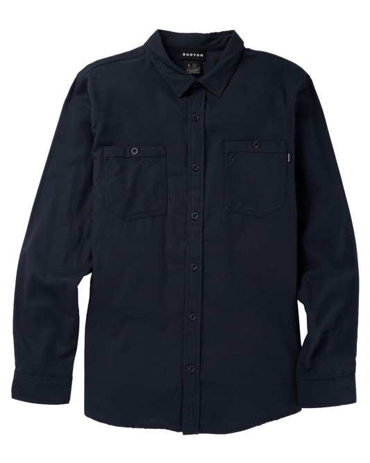 Burton Men's Favorite Long Sleeve Flannel - True Black Men's L/S Tees - Trojan Wake Ski Snow