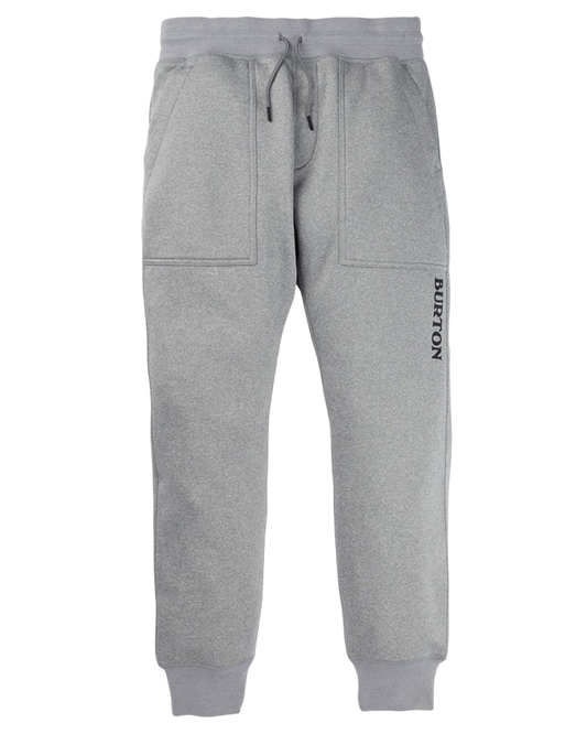 Burton Men's Oak Fleece Pants - Gray Heather Pants - Trojan Wake Ski Snow