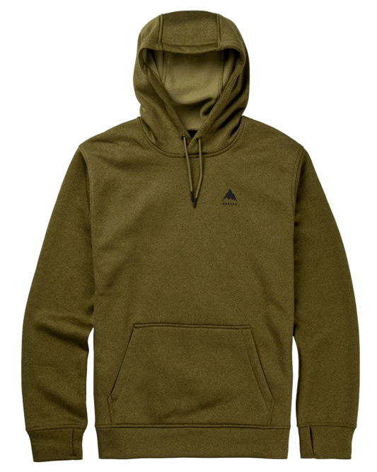 Burton Men's Oak Pullover Hoodie - Martini Olive Heather Hoodies & Sweatshirts - Trojan Wake Ski Snow