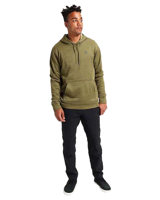 Burton Men's Oak Pullover Hoodie - Martini Olive Heather Hoodies & Sweatshirts - Trojan Wake Ski Snow