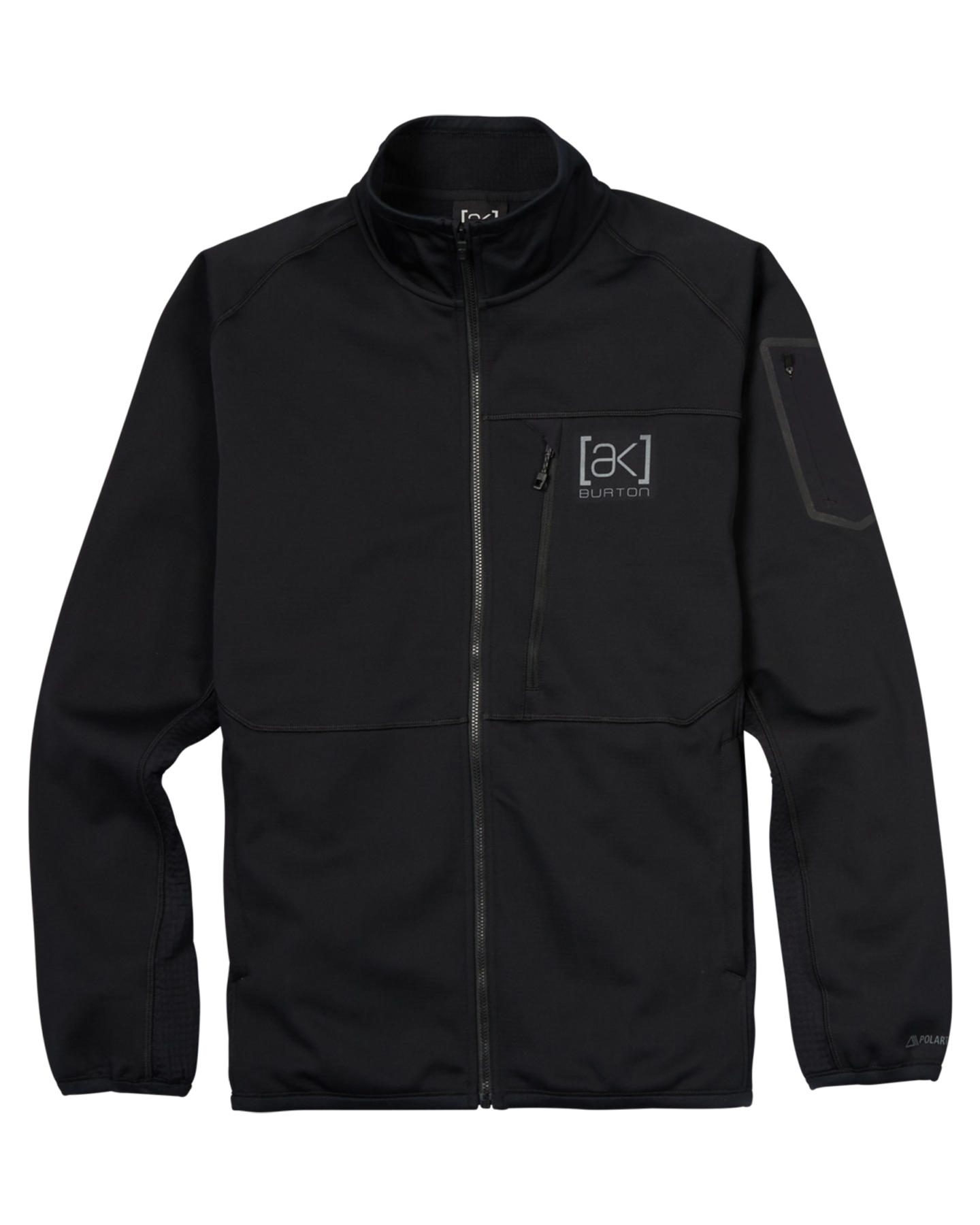 Burton Men's [ak]® Helium Power Grid™ Full-Zip Fleece - True Black Jackets - Trojan Wake Ski Snow