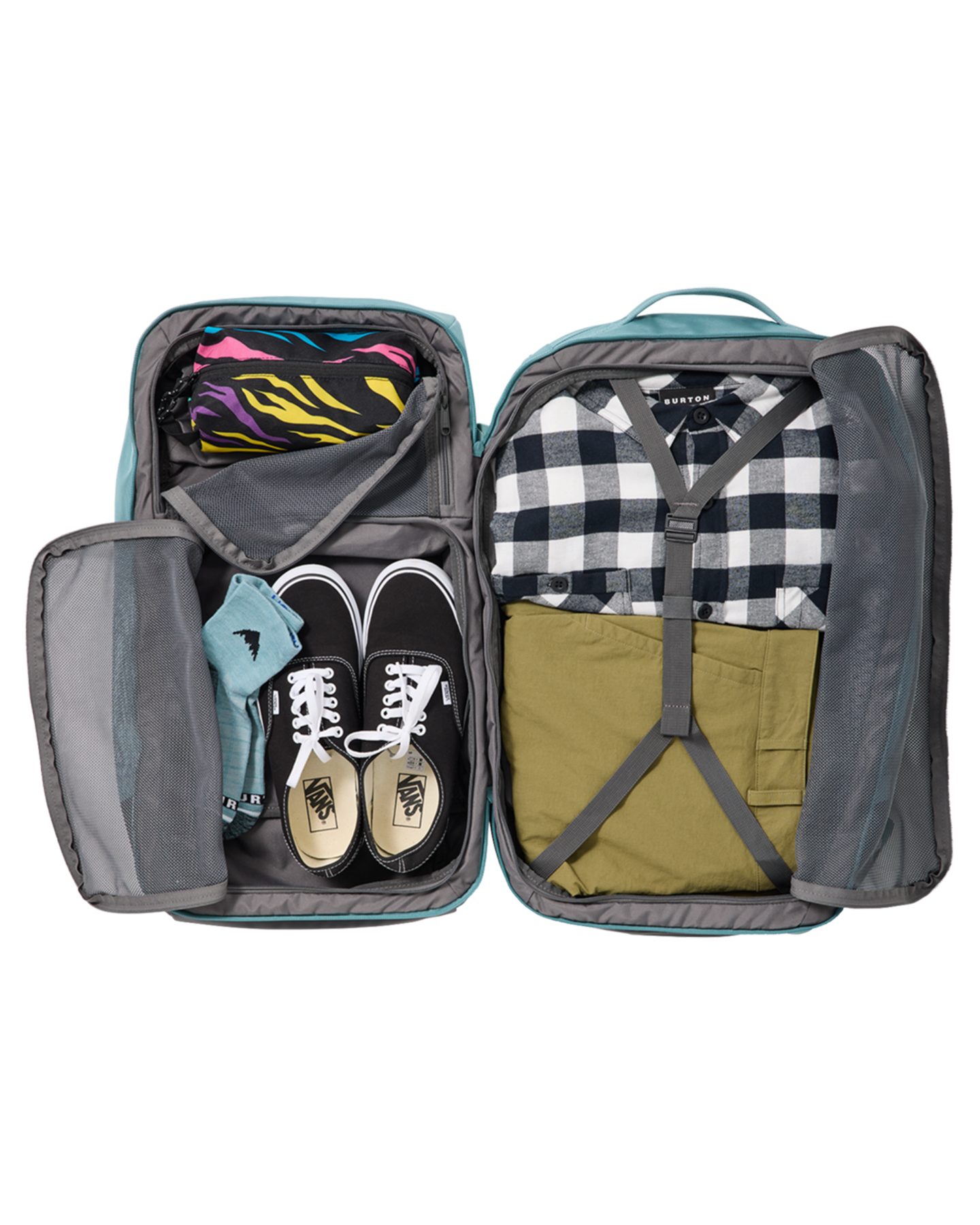 Burton Multipath 27L Travel Pack - Rock Lichen Ballistic Luggage Bags - SnowSkiersWarehouse