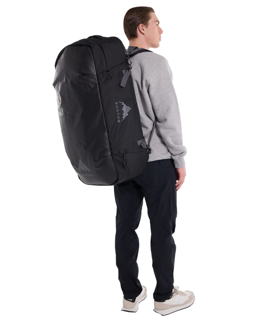 Burton Multipath 90L Large Duffel Bag - True Black Ballistic Luggage Bags - SnowSkiersWarehouse