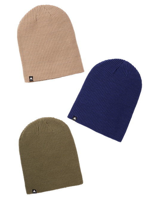 Burton Recycled Dnd Beanie - 3 Pack - Nightfall/Sandstone/Forest Moss Beanies - Trojan Wake Ski Snow