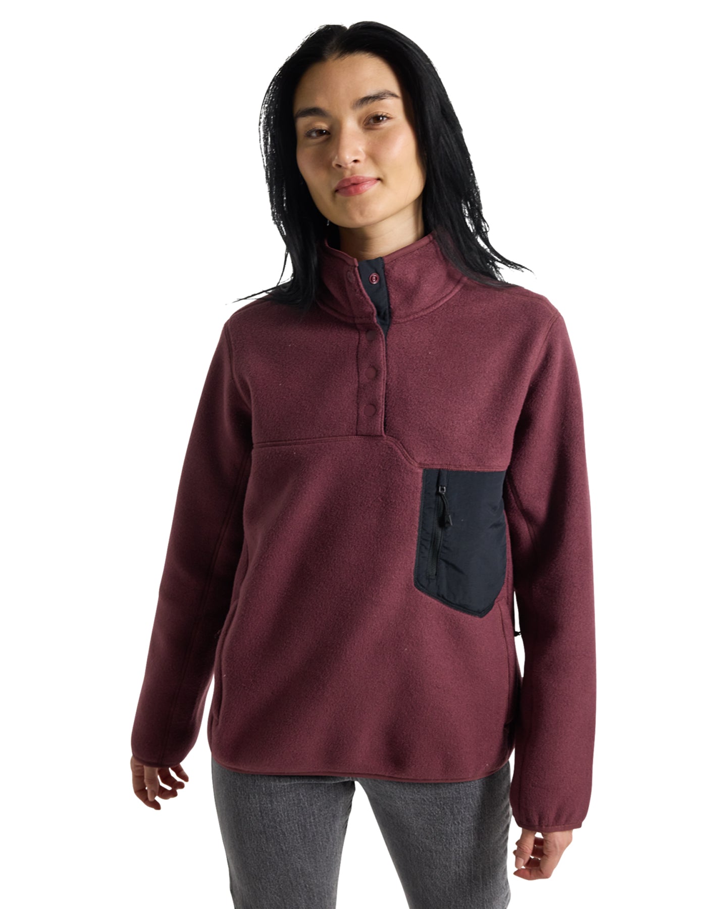 Burton Women's Cinder Fleece Pullover - Almandine Hoodies & Sweatshirts - Trojan Wake Ski Snow