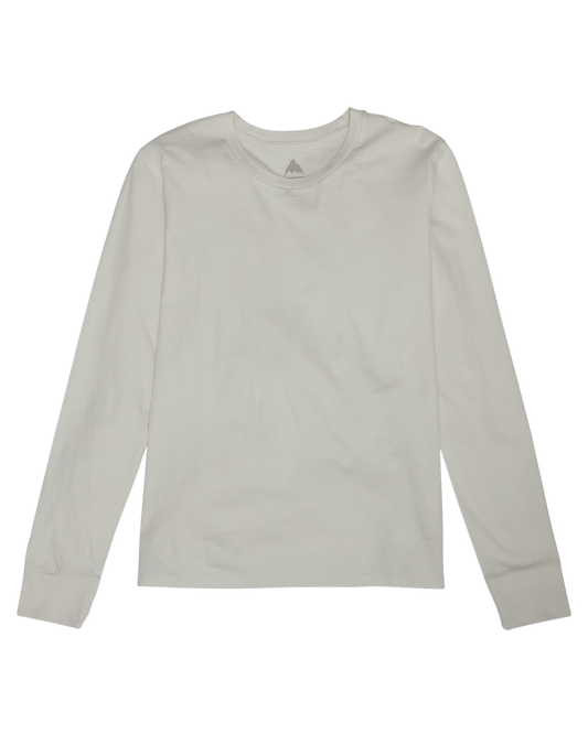 Burton Women's Classic Long Sleeve T-Shirt - Stout White Women's L/S Tees - Trojan Wake Ski Snow