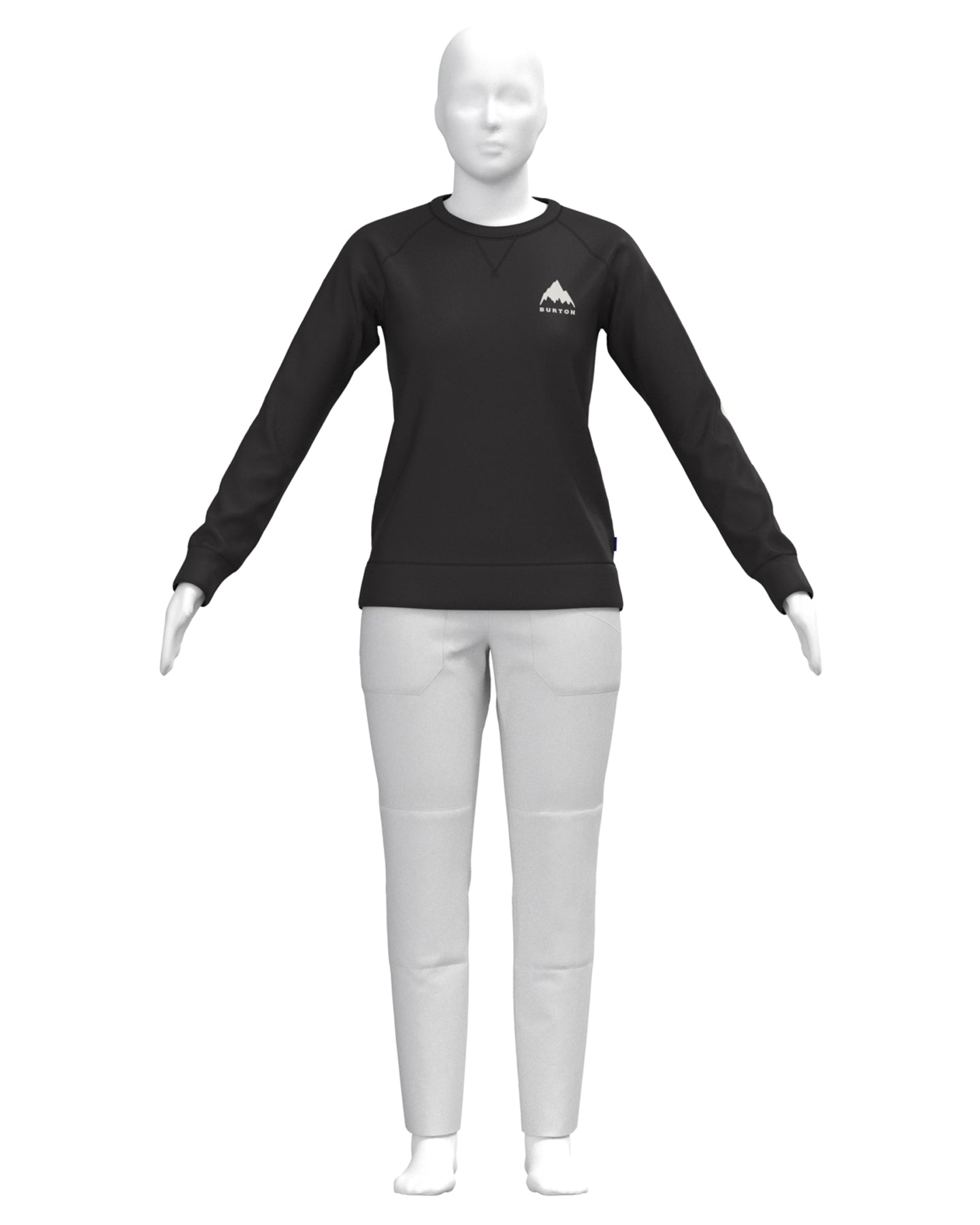 Burton Women's Elite Crewneck - True Black Hoodies & Sweatshirts - Trojan Wake Ski Snow