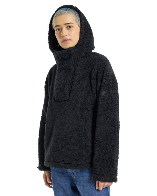 Burton Women's Lemma Fleece Pullover - True Black Hoodies & Sweatshirts - SnowSkiersWarehouse
