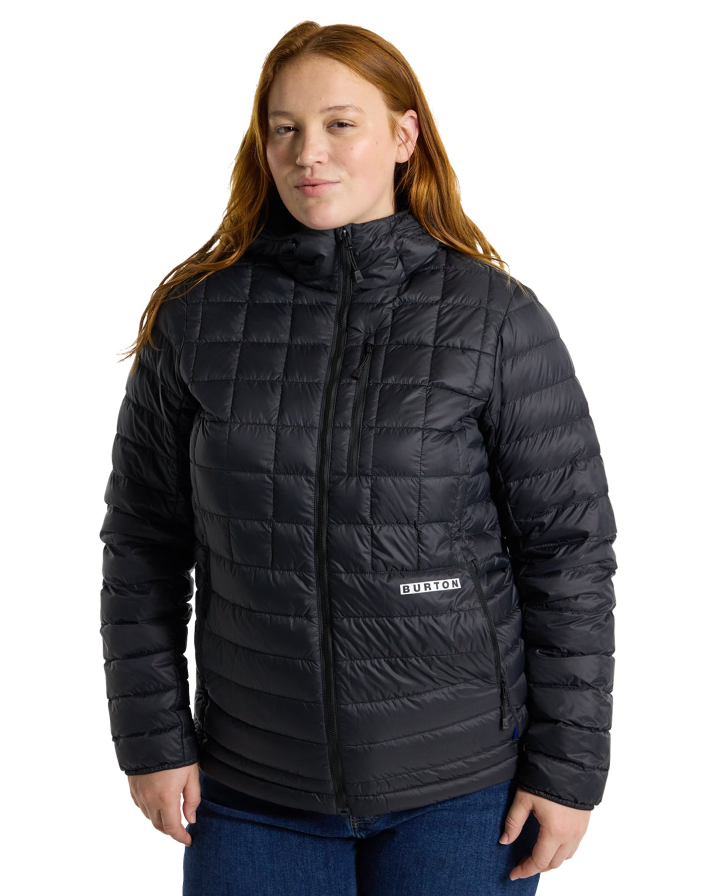 Burton Women's Mid-Heat Hooded Down Insulated Jacket - True Black Jackets - Trojan Wake Ski Snow