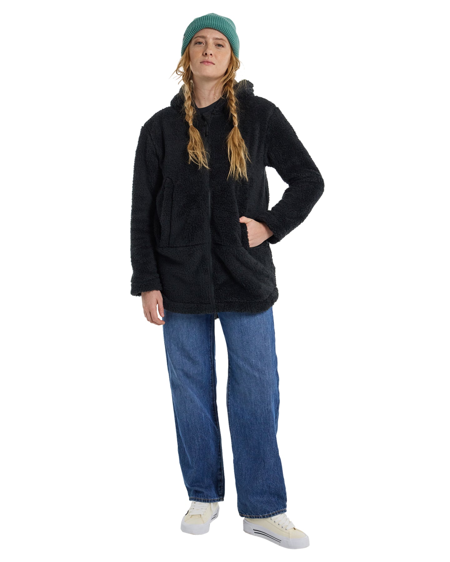 Burton Women's Minxy Hi-Loft Fleece Full-Zip - True Black Jackets - SnowSkiersWarehouse