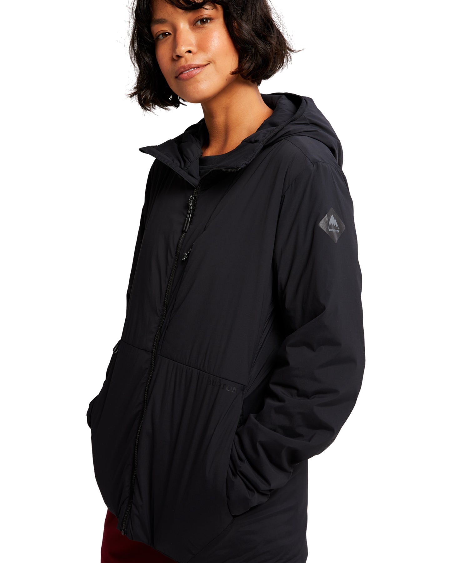 Burton Women's Multipath Hooded Insulated Jacket - True Black Jackets - Trojan Wake Ski Snow