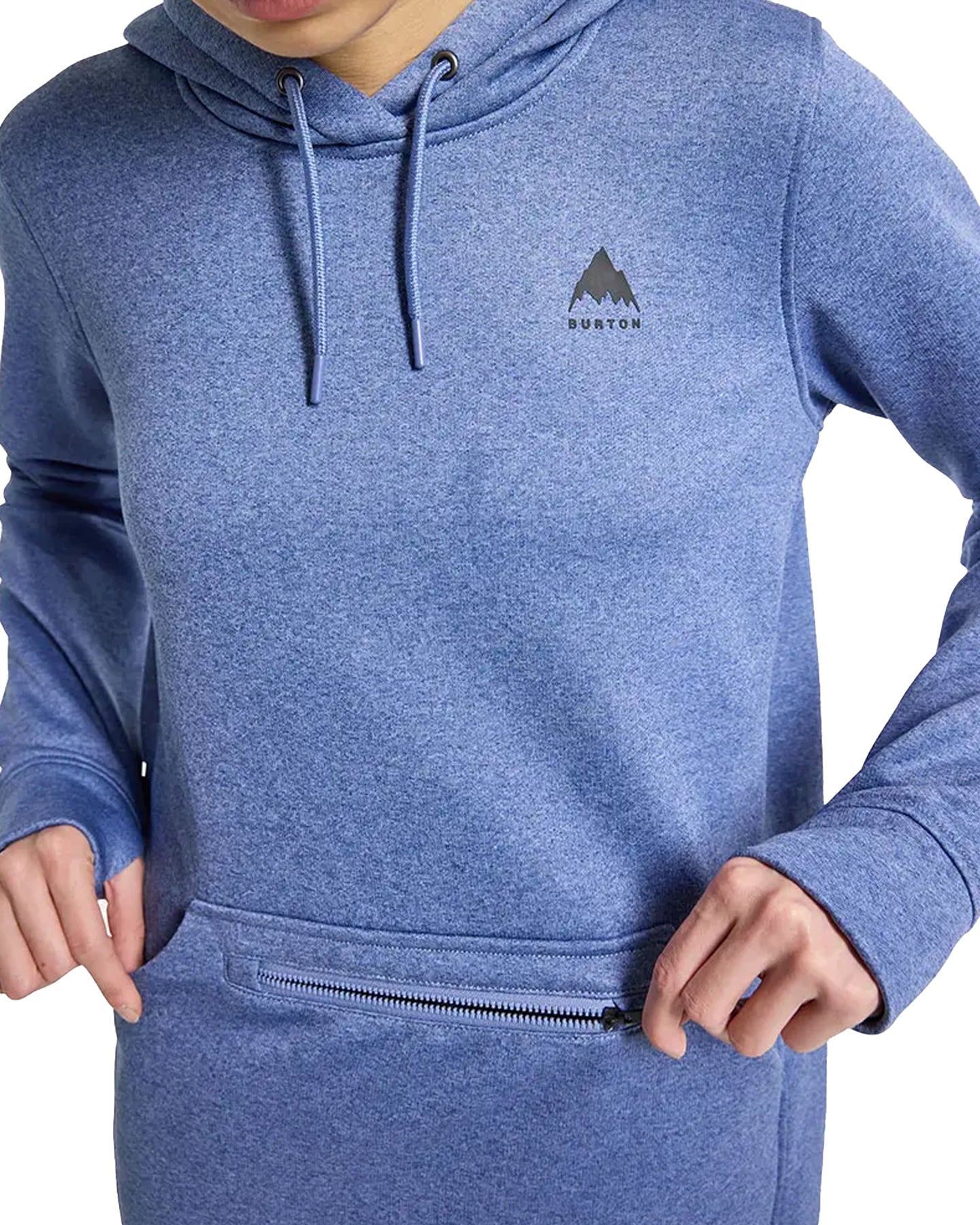 Burton Women's Oak Long Pullover Hoodie - Slate Blue Heather Hoodies & Sweatshirts - Trojan Wake Ski Snow