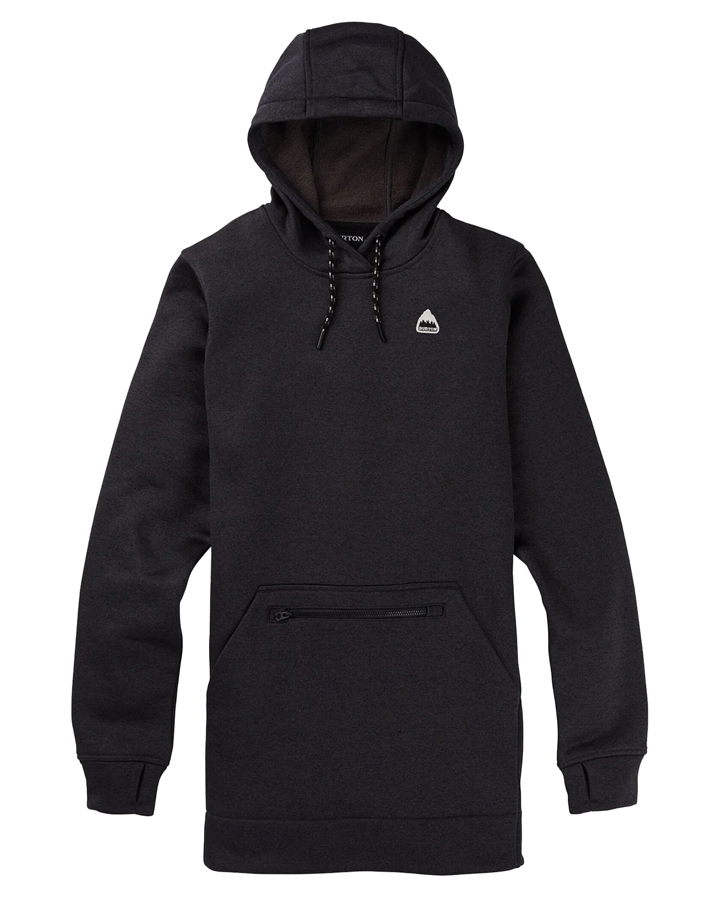 Burton Women's Oak Long Pullover Hoodie - True Black Heather Hoodies & Sweatshirts - Trojan Wake Ski Snow