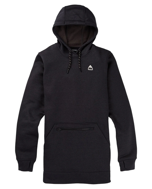 Burton Women's Oak Long Pullover Hoodie - True Black Heather Hoodies & Sweatshirts - Trojan Wake Ski Snow