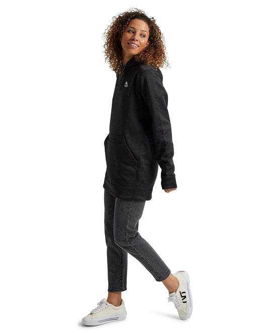 Burton Women's Oak Long Pullover Hoodie - True Black Heather Hoodies & Sweatshirts - Trojan Wake Ski Snow