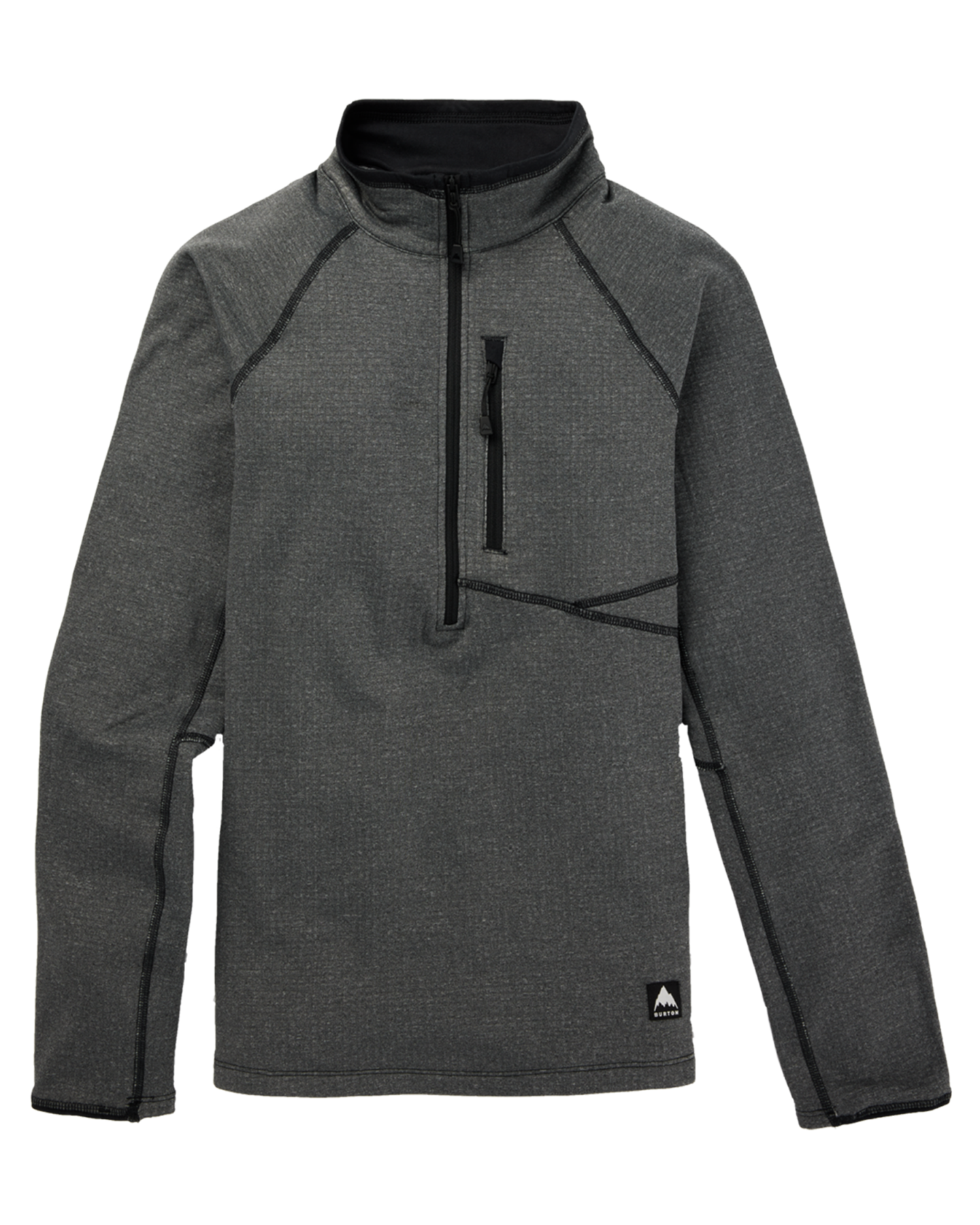 Burton Women's Stockrun Grid Half-Zip Fleece - True Black Hoodies & Sweatshirts - Trojan Wake Ski Snow