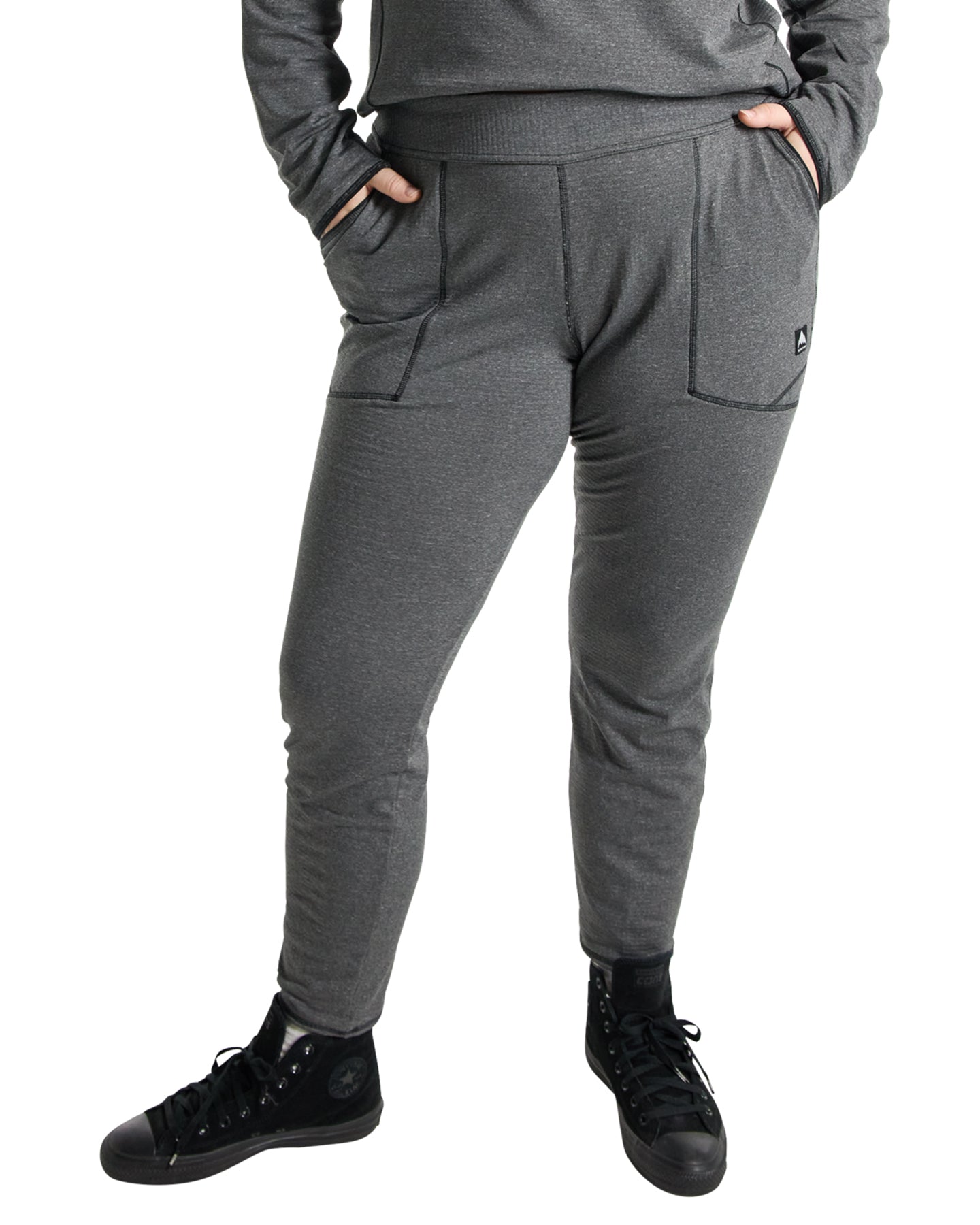 Burton Women's Stockrun Grid Pants - True Black Hoodies & Sweatshirts - SnowSkiersWarehouse