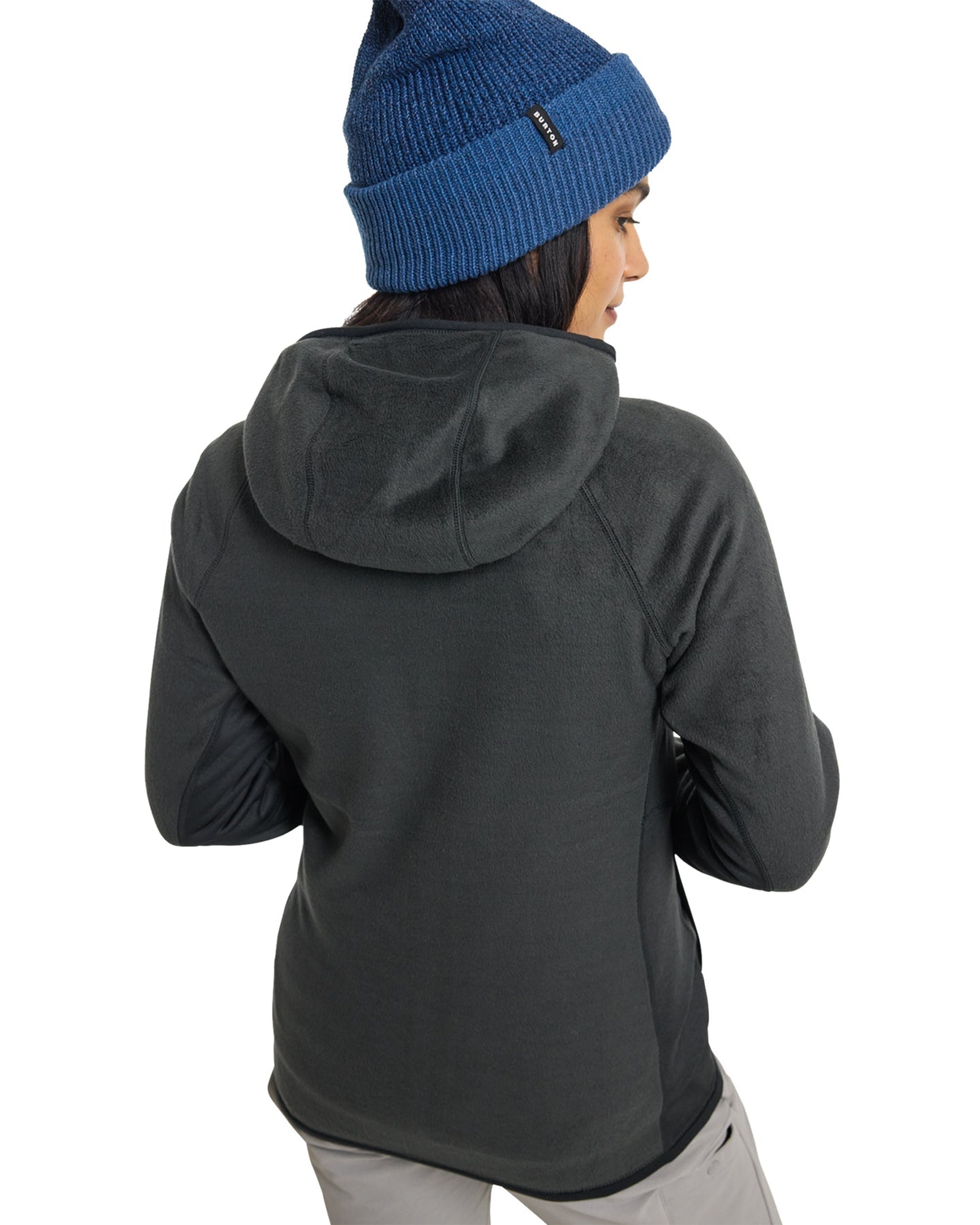 Burton Women's Stockrun Warmest Hooded Full-Zip Fleece - True Black Hoodies & Sweatshirts - Trojan Wake Ski Snow