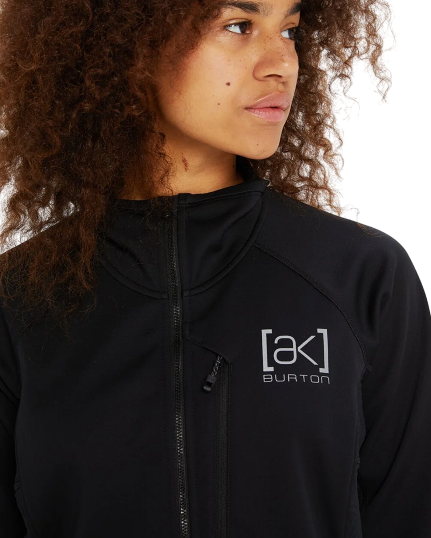 Burton Women's [ak]® Helium Power Grid™ Full-Zip Fleece - True Black Jackets - Trojan Wake Ski Snow