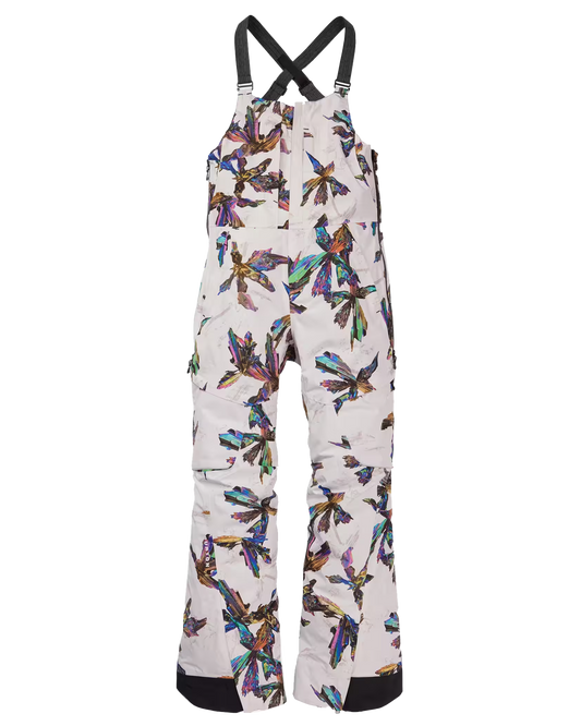 Burton Women's [ak]® Kimmy Gore-Tex 2L Bib Snow Pants - Stout White Crystals Snow Bibs - Trojan Wake Ski Snow