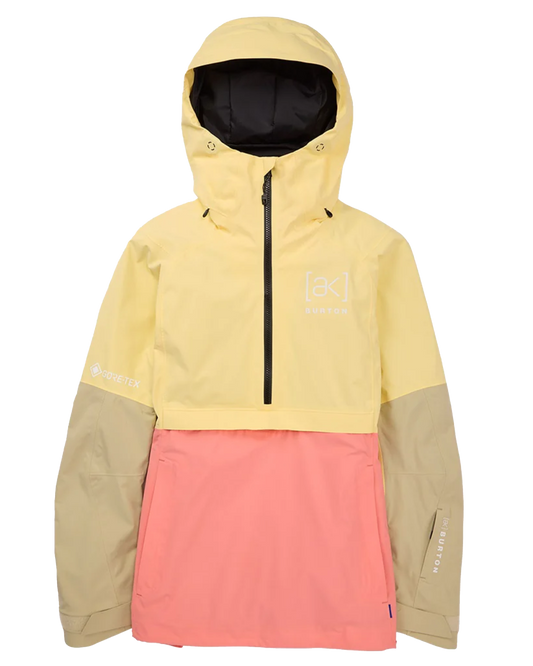 Burton Women's [ak]® Kimmy Gore-Tex 2L Anorak Snow Jacket - Buttermilk/Reef Pink/Mushroom Women's Snow Jackets - Trojan Wake Ski Snow