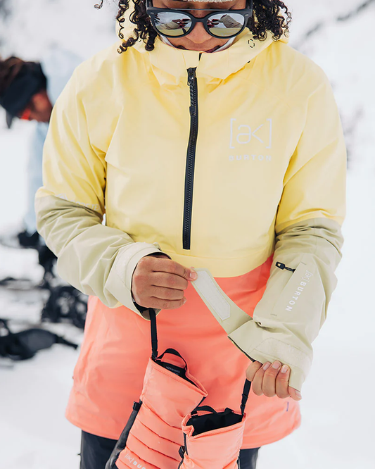 Burton Women's [ak]® Kimmy GORE-TEX® 2L Anorak Snow Jacket - Buttermilk/Reef Pink/Mushroom Women's Snow Jackets - Trojan Wake Ski Snow