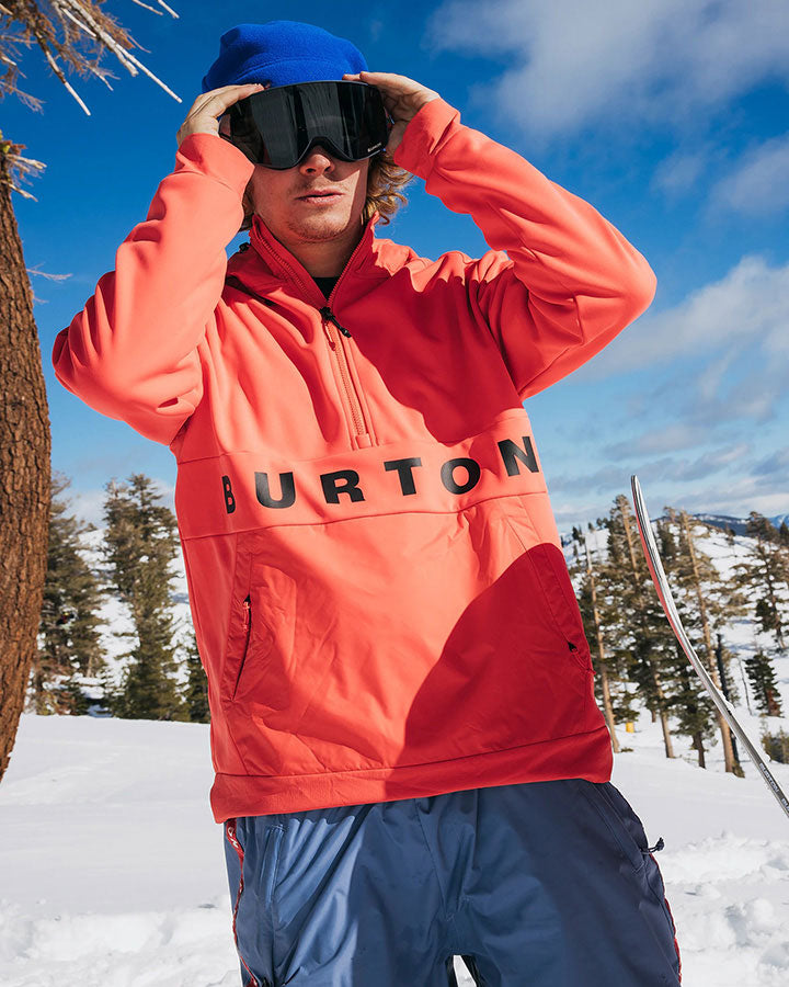 Burton Crown Weatherproof Performance Pullover - Corallium Hoodies & Sweatshirts - SnowSkiersWarehouse