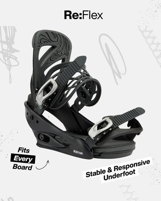 Burton Men's Cartel X Re:Flex Snowboard Bindings - Black