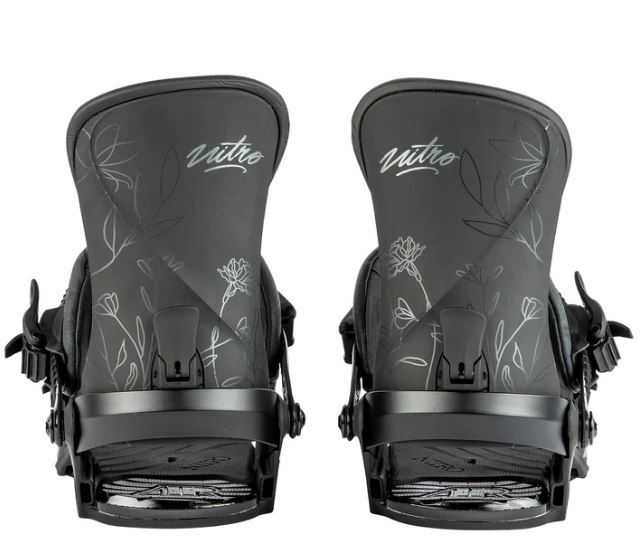 Nitro Ivy Women's Snowboard Bindings - Ultra Black - 2024 Women's Snowboard Bindings - Trojan Wake Ski Snow