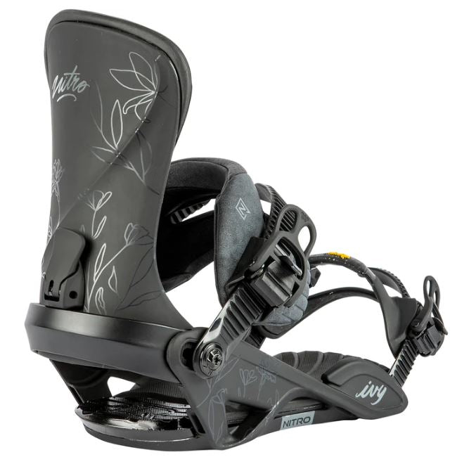 Nitro Ivy Women's Snowboard Bindings - Ultra Black - 2024 Women's Snowboard Bindings - Trojan Wake Ski Snow