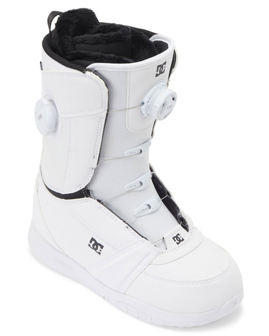 DC Women's Lotus Boa® Snowboard Boots - White/White Women's Snowboard Boots - SnowSkiersWarehouse