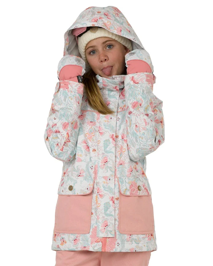 Rojo Elin Girl's Snow Jacket - Royale Snow White - 2023 Snow Jackets - Trojan Wake Ski Snow