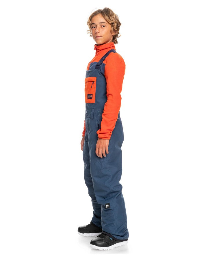 Quiksilver Mash Up Youth Snow Bib Insignia Blue 2023 Snow Skiers Warehouse