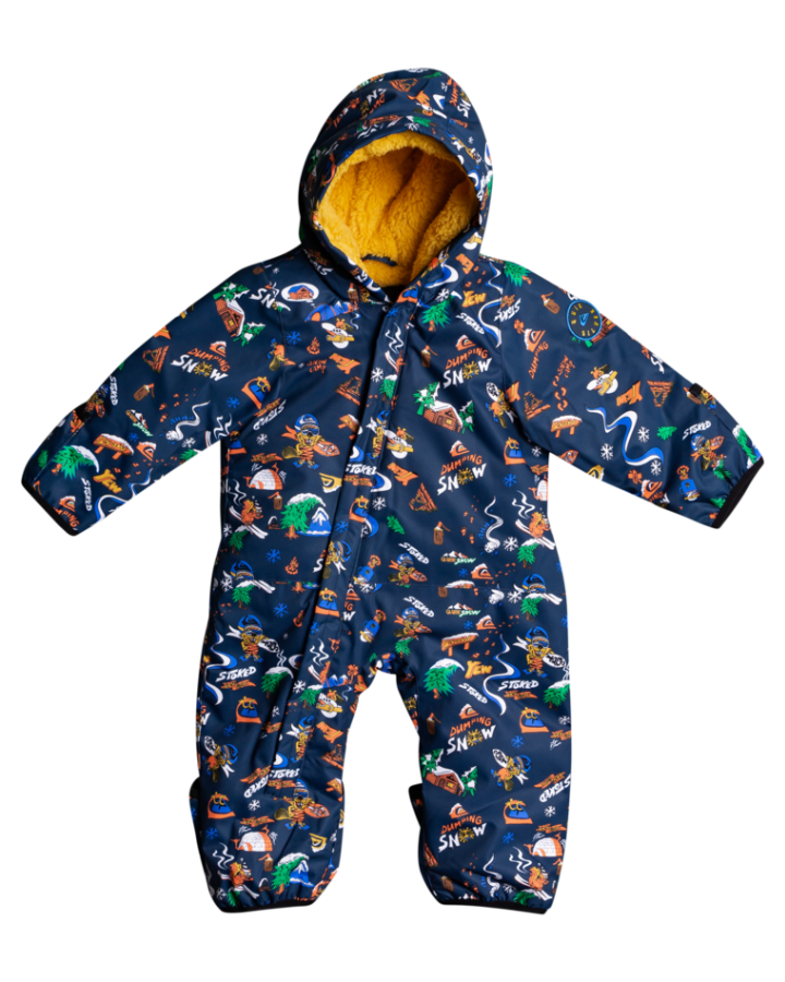 Quiksilver Baby Snow Suit - Insignia Blue Snow Aloha - 2023 Kids' Snow Onesies - Trojan Wake Ski Snow