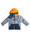 Quiksilver Little Mission Kids Snow Jacket - Insignia Blue Big Tribe - 2023 Snow Jackets - Trojan Wake Ski Snow