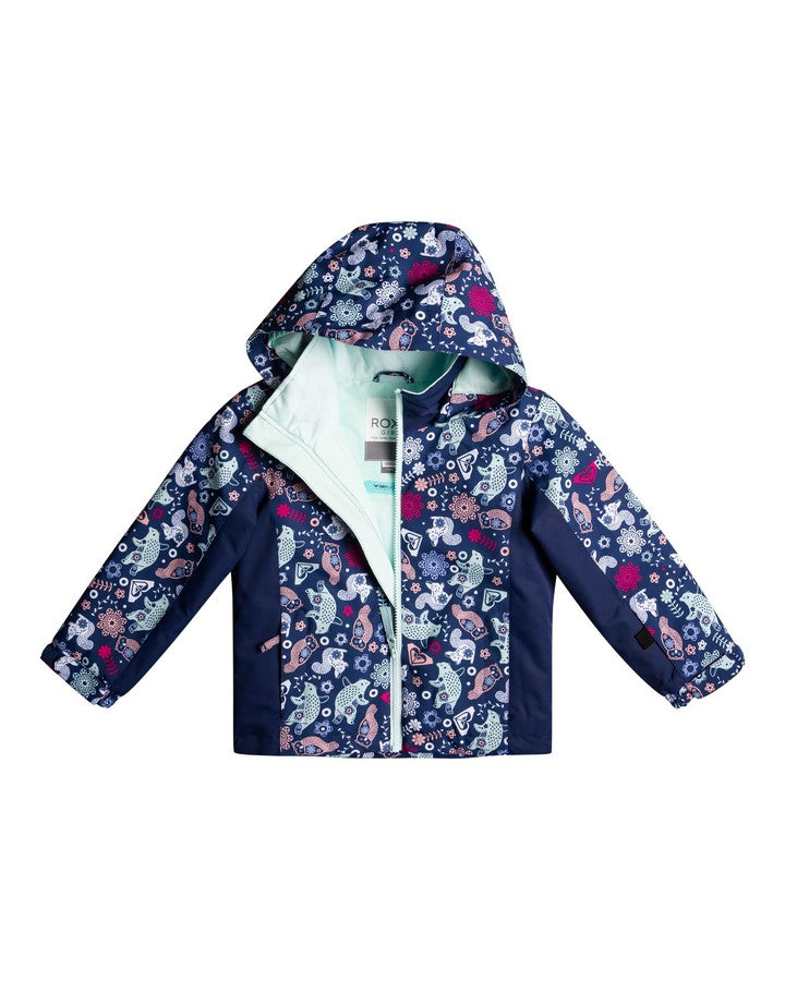 Roxy Snowy Tale Kids Snow Jacket - Medieval Blue Neo - 2023 Snow Jackets - Trojan Wake Ski Snow