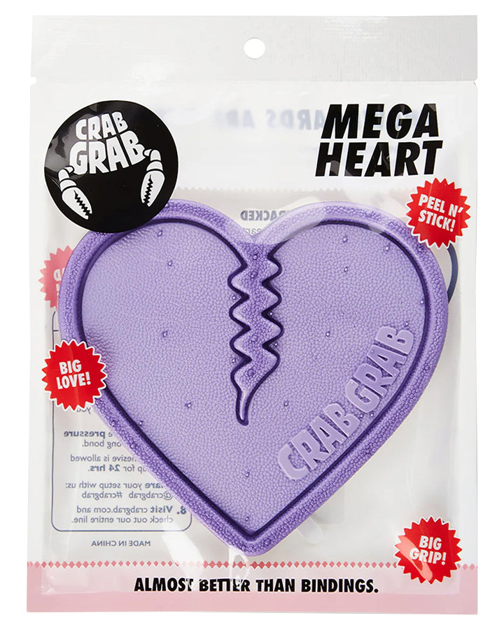 Crab Grab Mega Heart - Lavender Stomp Pads - SnowSkiersWarehouse