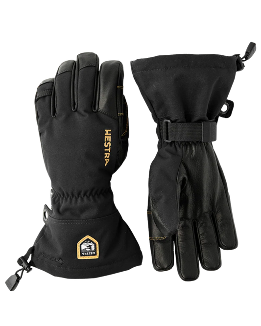 Hestra Army Leather Gore-Tex 5 Finger - Black / Black