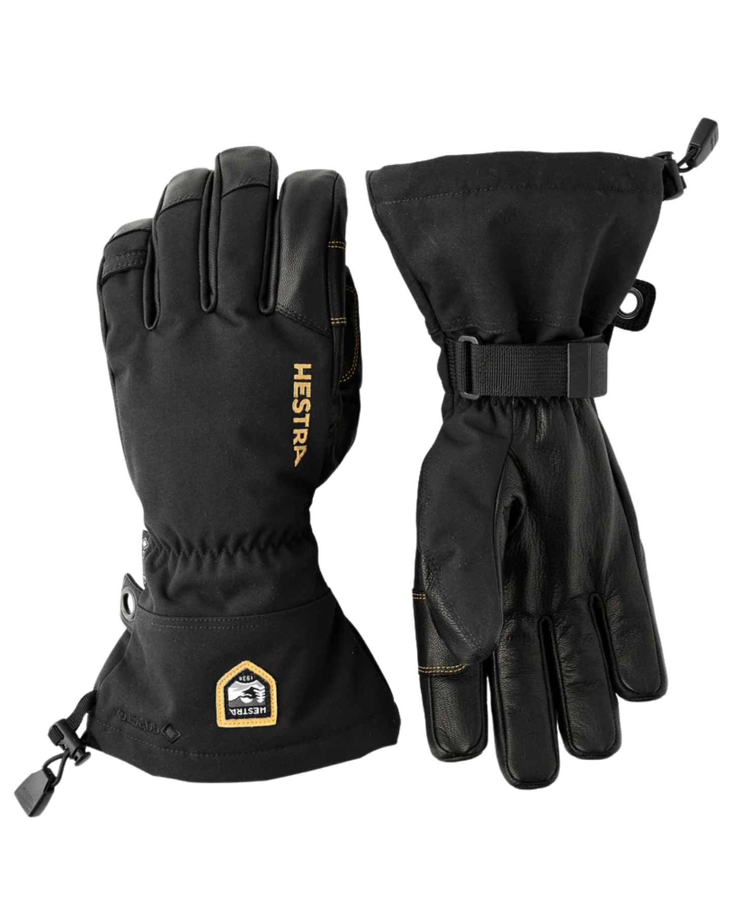 Hestra Army Leather Gore-Tex 5 Finger - Black / Black