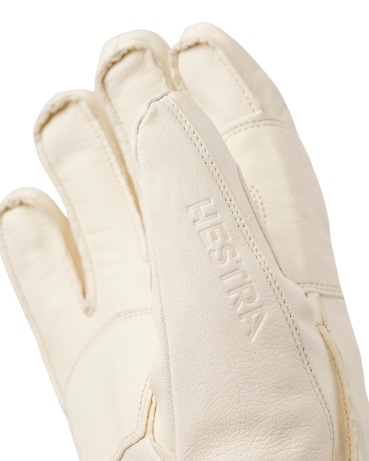 Hestra Women's Leather Fall Line 5 Finger - White
